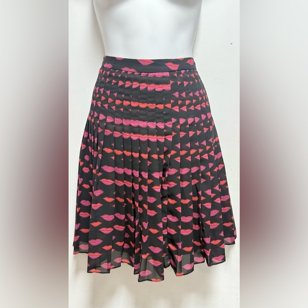 Halogen Black and Pink A-Line Skirt Size 0